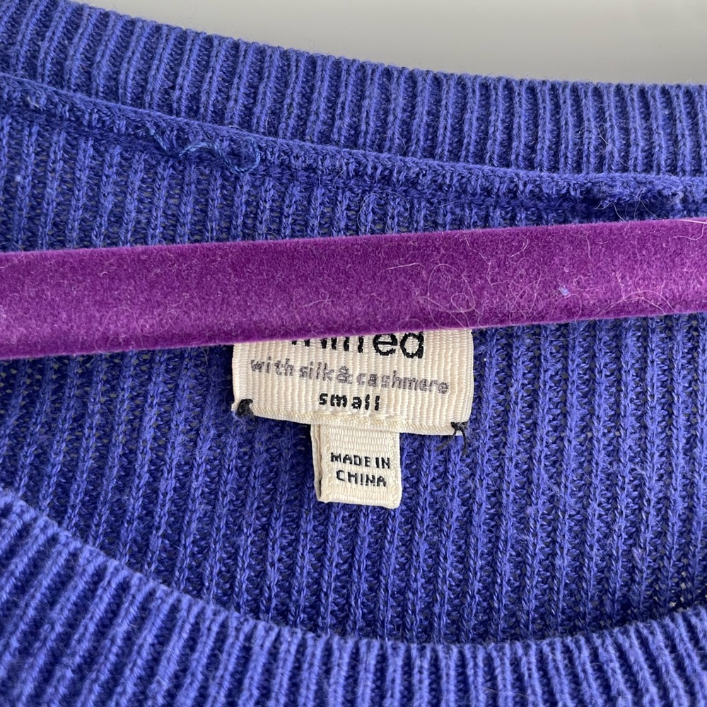 Wilfred Cobalt Blue Cotton / Silk / Cashmere Sweater - Picture 3 of 4